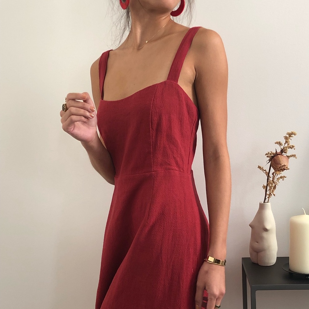 Free People Red A-line Dress 🆕